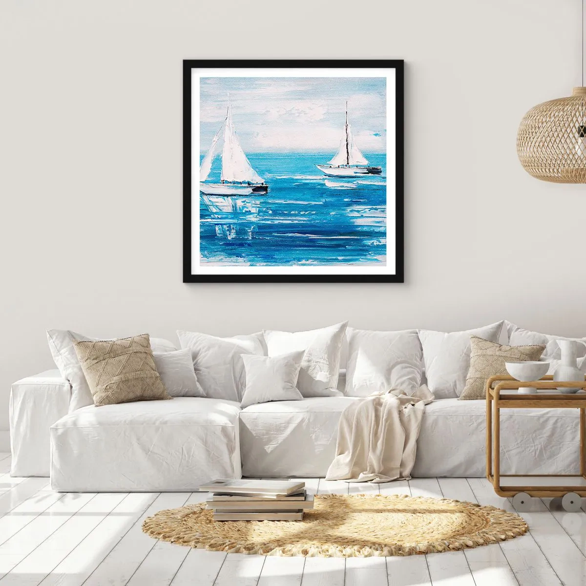 Poster in cornice nera - Con un amico al fianco - 50x50 cm