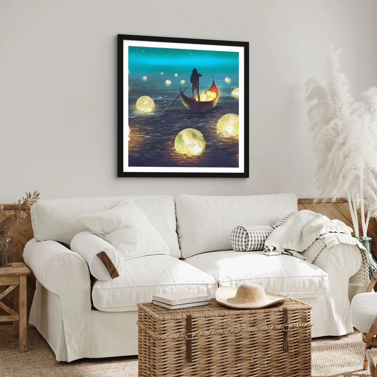 Poster in cornice nera - Cose che neanche i filosofi hanno sognato - 60x60 cm