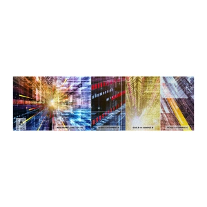 Campione di Fotomurale Premium Sand - Corridoio di luce - Astrazione, Grafica, 3D - 100x30 cm