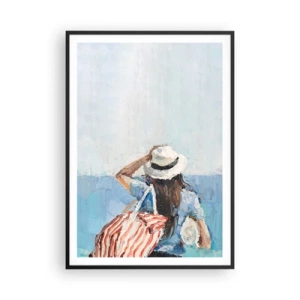 Poster in cornice nera - Benvenuti in vacanza - 70x100 cm