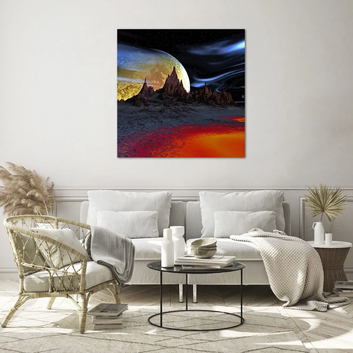 Quadro su vetro - Un mondo sconosciuto - 70x70 cm