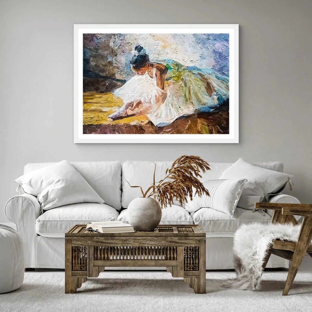 Poster in cornice bianca - Dal quadro di Degas - 50x50 cm