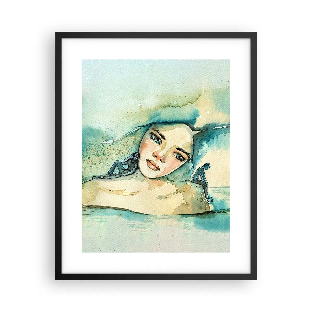 Poster in cornice nera - Am I blue? - 40x50 cm