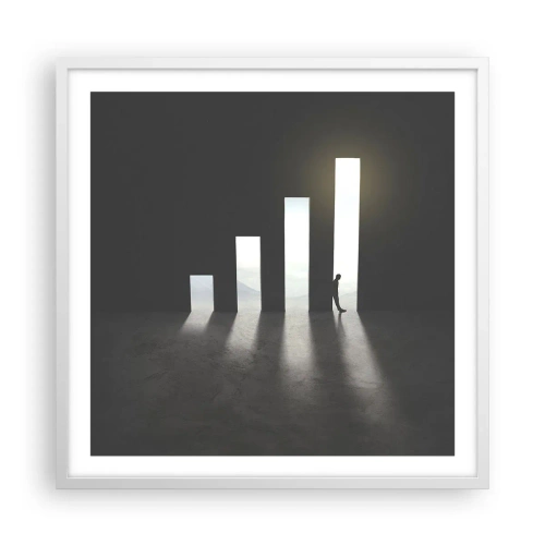 Poster in cornice bianca - Successo - impressione - 60x60 cm
