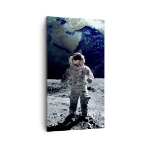 Quadro su tela - Stampe su Tela - Saluti dalla luna - 45x80 cm