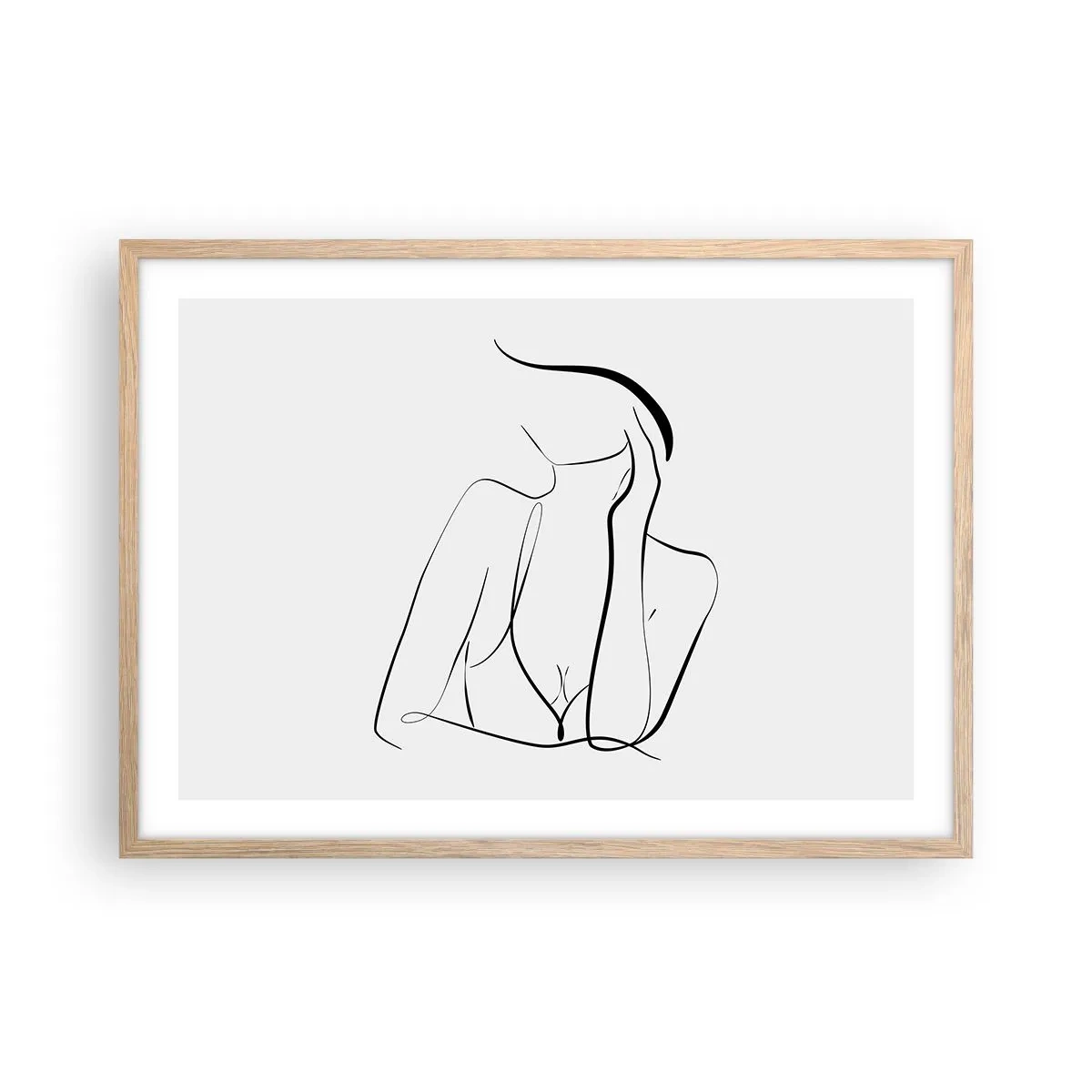 Poster in cornice rovere chiaro - Sull'onda dei sogni - 70x50 cm