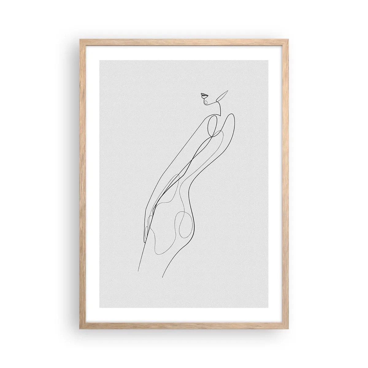 Poster in cornice rovere chiaro - Appena una promessa - 50x70 cm