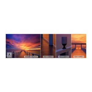 Campione di Fotomurale Adesivo Deluxe Sticker - Senza fine - Paesaggio, Molo, Tramonto - 100x30 cm