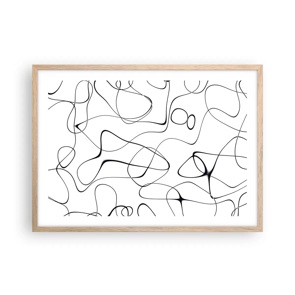 Poster in cornice rovere chiaro - Strade della vita, eventi del destino - 70x50 cm