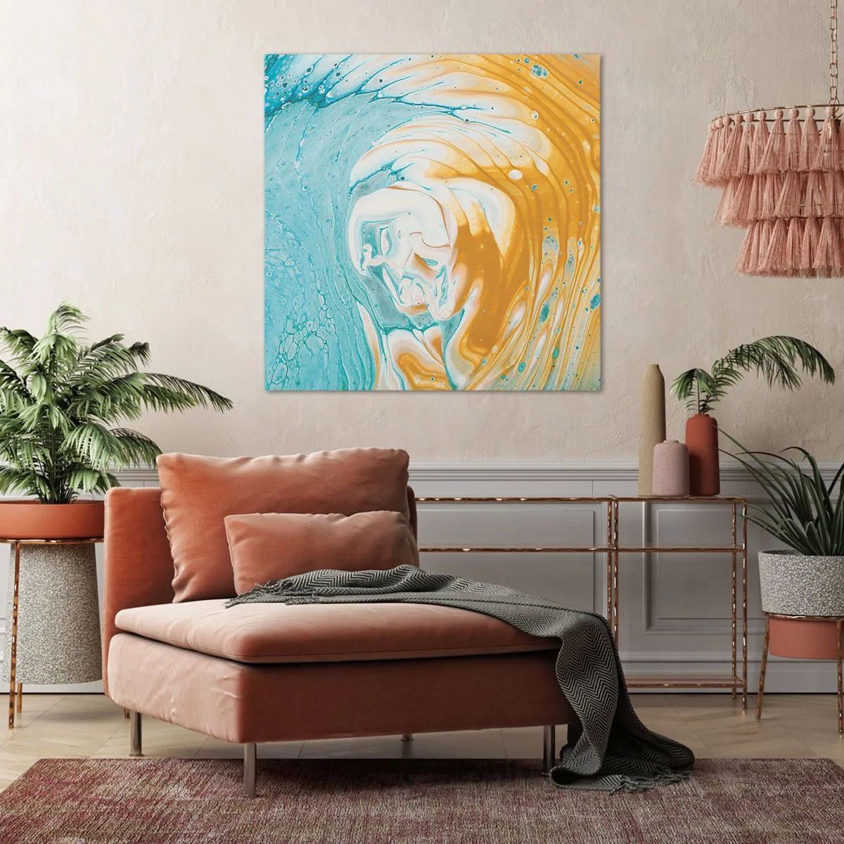 Quadro su tela - Stampe su Tela - Vortice pastello - 60x60 cm