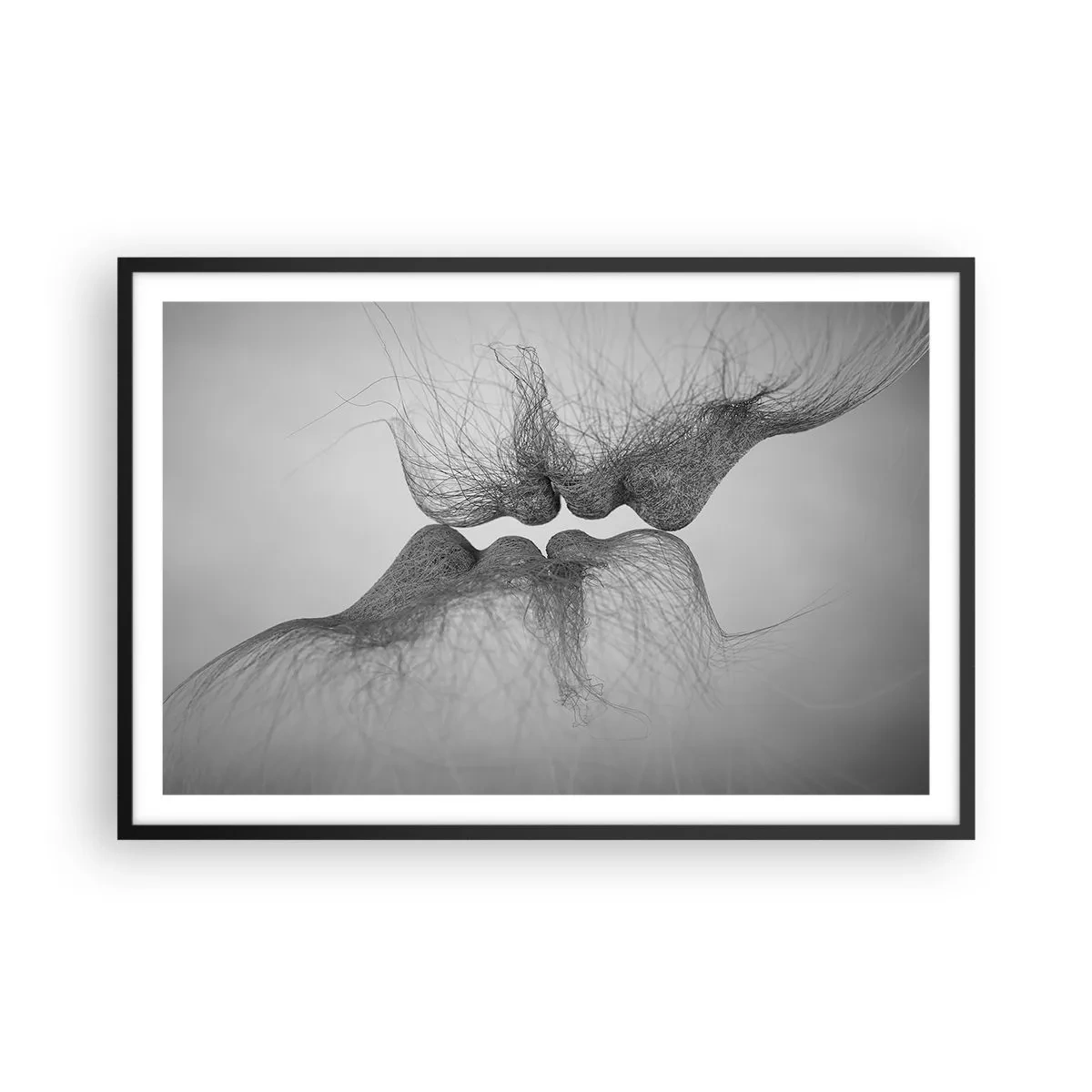 Poster in cornice nera - Il bacio del vento - 91x61 cm