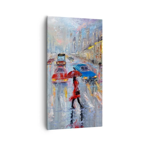 Quadro su tela - Stampe su Tela - Pomeriggio di pioggia in città - 55x100 cm