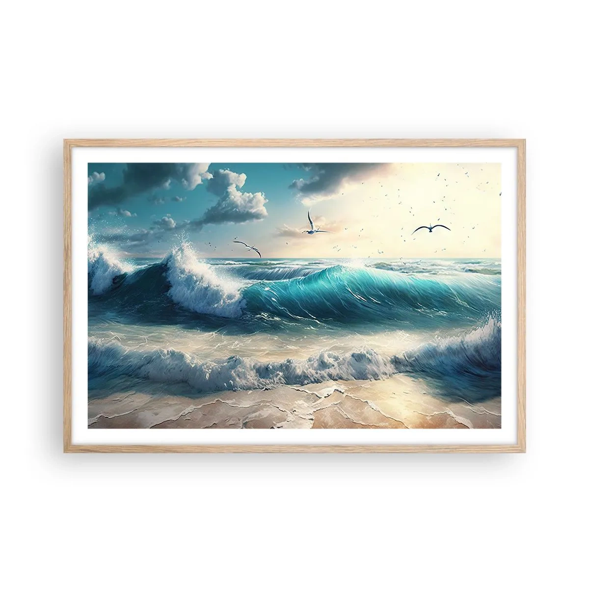 Poster in cornice rovere chiaro - Mormora solo per te - 91x61 cm