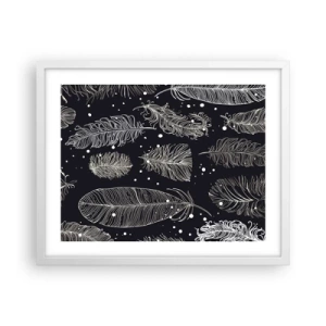 Poster in cornice bianca - Pizzo piumato - 50x40 cm