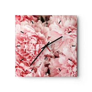 Orologio da parete - Orologio in Vetro - Sogno rosa - 40x40 cm