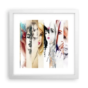 Poster in cornice bianca - E sei sempre tu - 30x30 cm