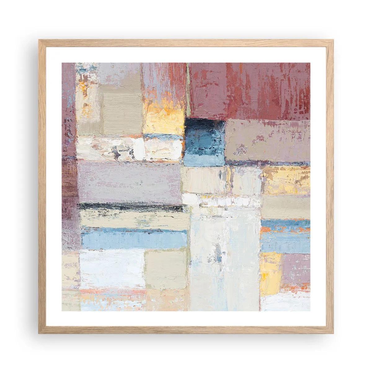 Poster in cornice rovere chiaro - La pace della geometria - 60x60 cm