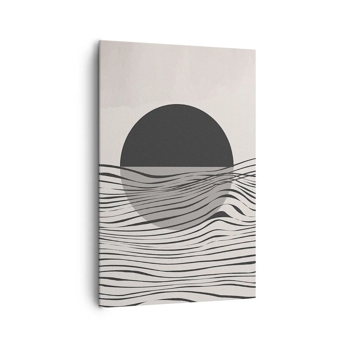 Quadro su tela - Stampe su Tela - Linee astratte e forme geometriche in colori tenui - 80x120cm - Composizione a metà - Decorazione murale moderna per soggiorno e camera da letto ARTTOR
