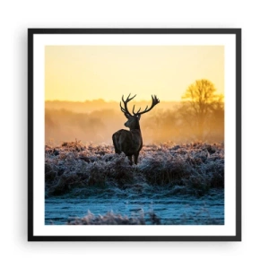 Poster in cornice nera - Incoronato nelle sue terre - 60x60 cm