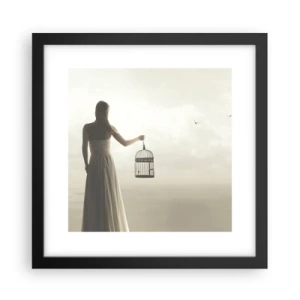 Poster in cornice nera - Sii libera - 30x30 cm