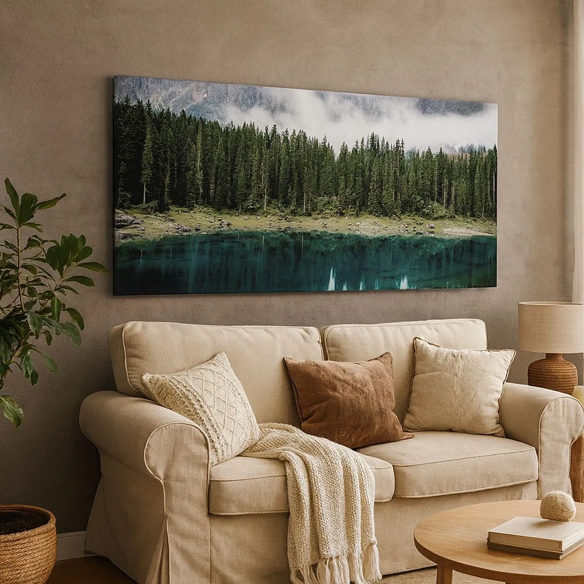 Quadro su tela - Stampe su Tela - Silenzio, non svegliamo l'acqua che dorme... - 100x40 cm