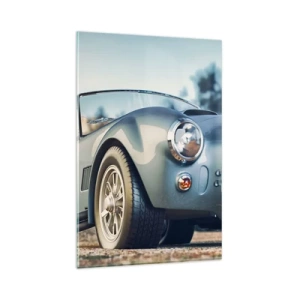 Quadro su vetro - Auto decappottabile classica in un ambiente pittoresco - 80x120cm - Perché lo stile è importante - Decorazione murale moderna per soggiorno e camera da letto ARTTOR