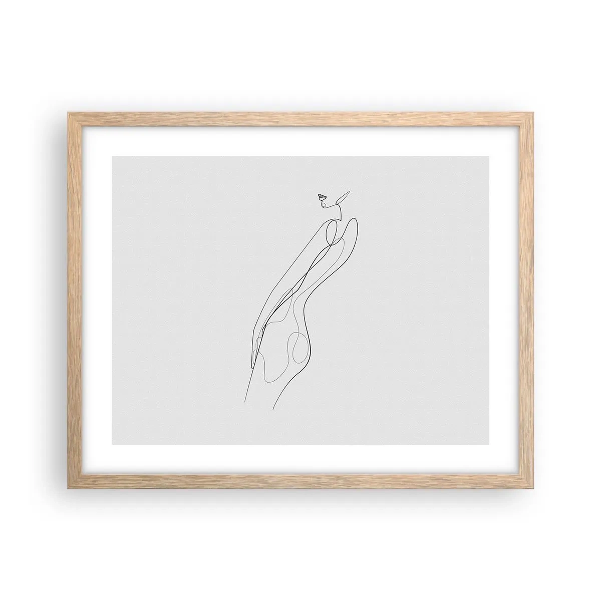 Poster in cornice rovere chiaro - Appena una promessa - 50x40 cm