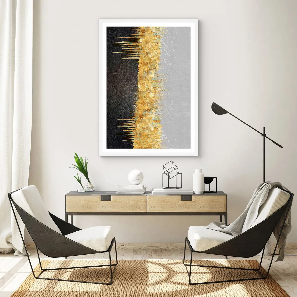 Poster in cornice bianca - Nel profondo e verso l'alto - 70x100 cm