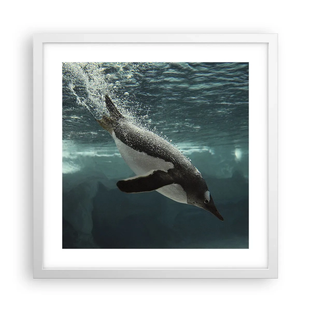 Poster in cornice bianca - Benvenuto nel mio mondo - 40x40 cm