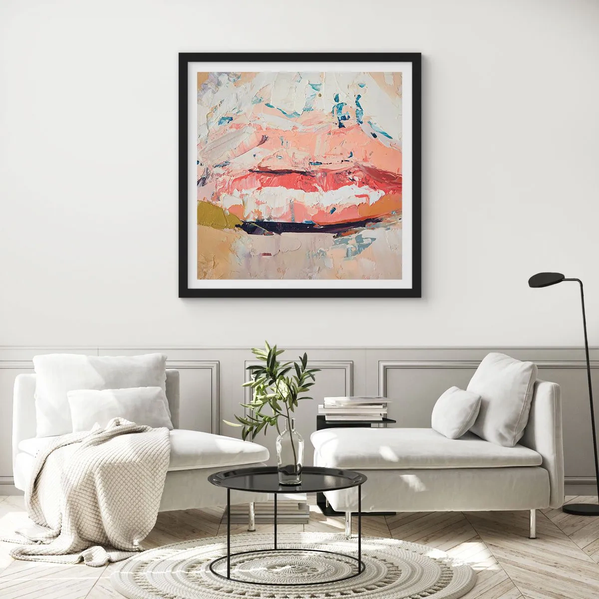 Poster in cornice nera - Risveglia i sensi - 50x50 cm