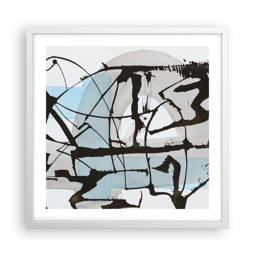 Poster in cornice bianca - Blu nonostante tutto - 50x50 cm
