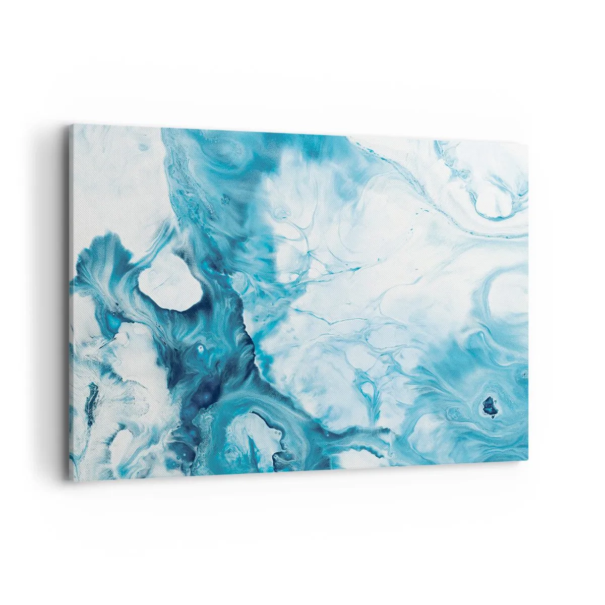 Quadro su tela - Stampe su Tela - Motivo astratto nei toni del blu - 120x80cm - Concerto di blu - Decorazione murale moderna per soggiorno e camera da letto ARTTOR