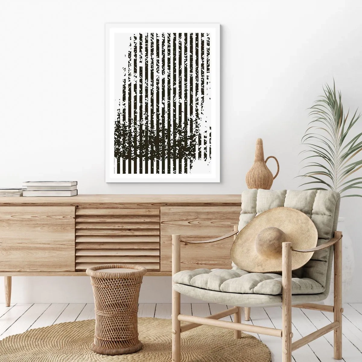 Poster in cornice bianca - Ritmo e rumore - 50x70 cm