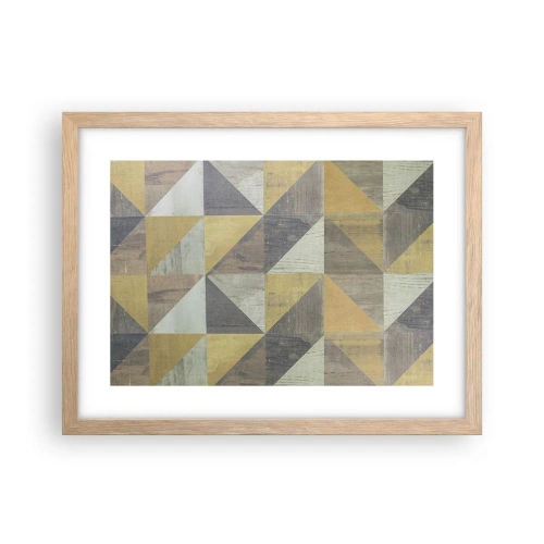 Poster in cornice rovere chiaro - Secondo i triangoli - 40x30 cm