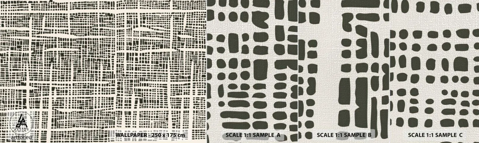 Campione di Fotomurale Premium Canvas - Composizione tessuta - Astrazione, Grafica, Pezzo - 100x30 cm