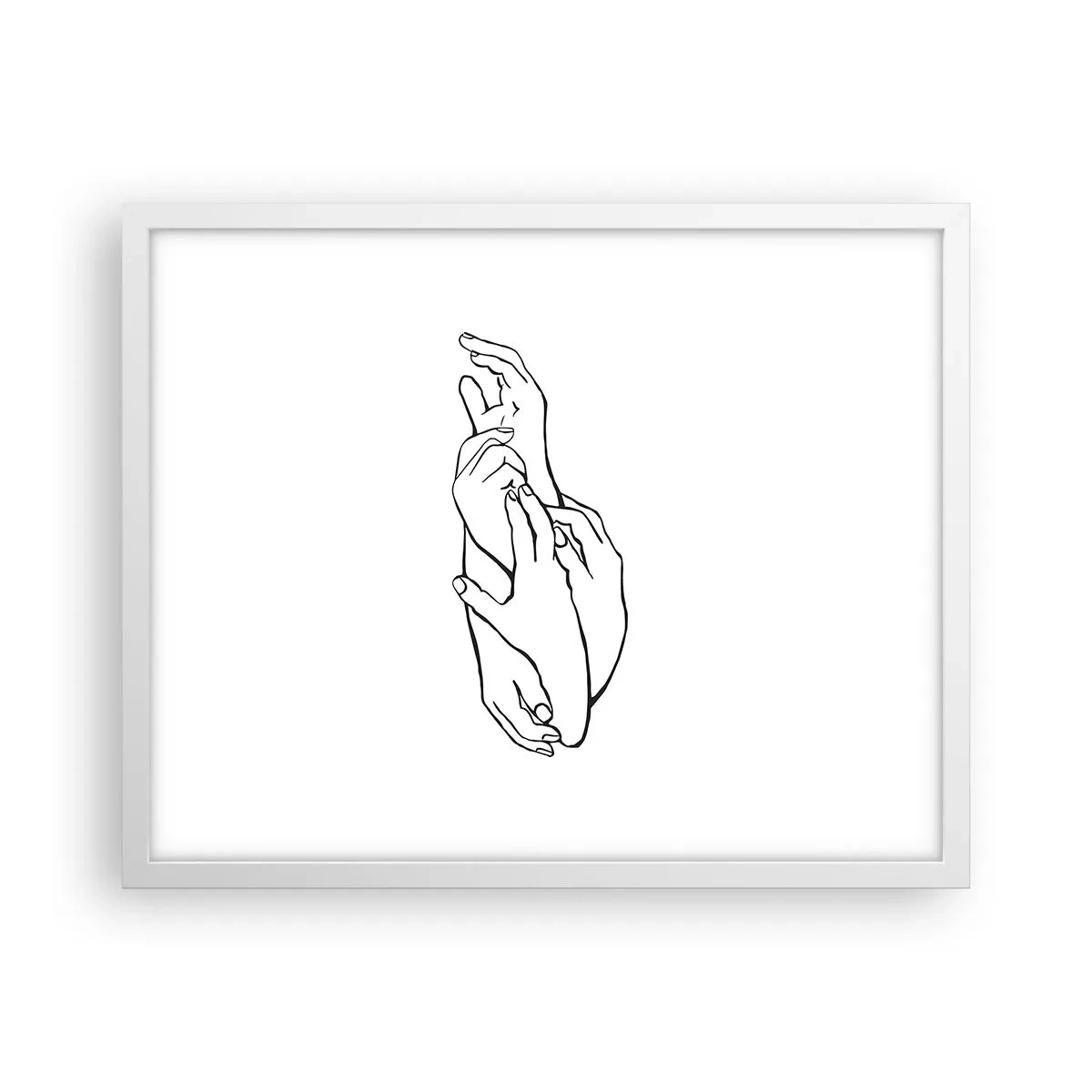 Poster in cornice bianca - Il tocco buono - 50x40 cm