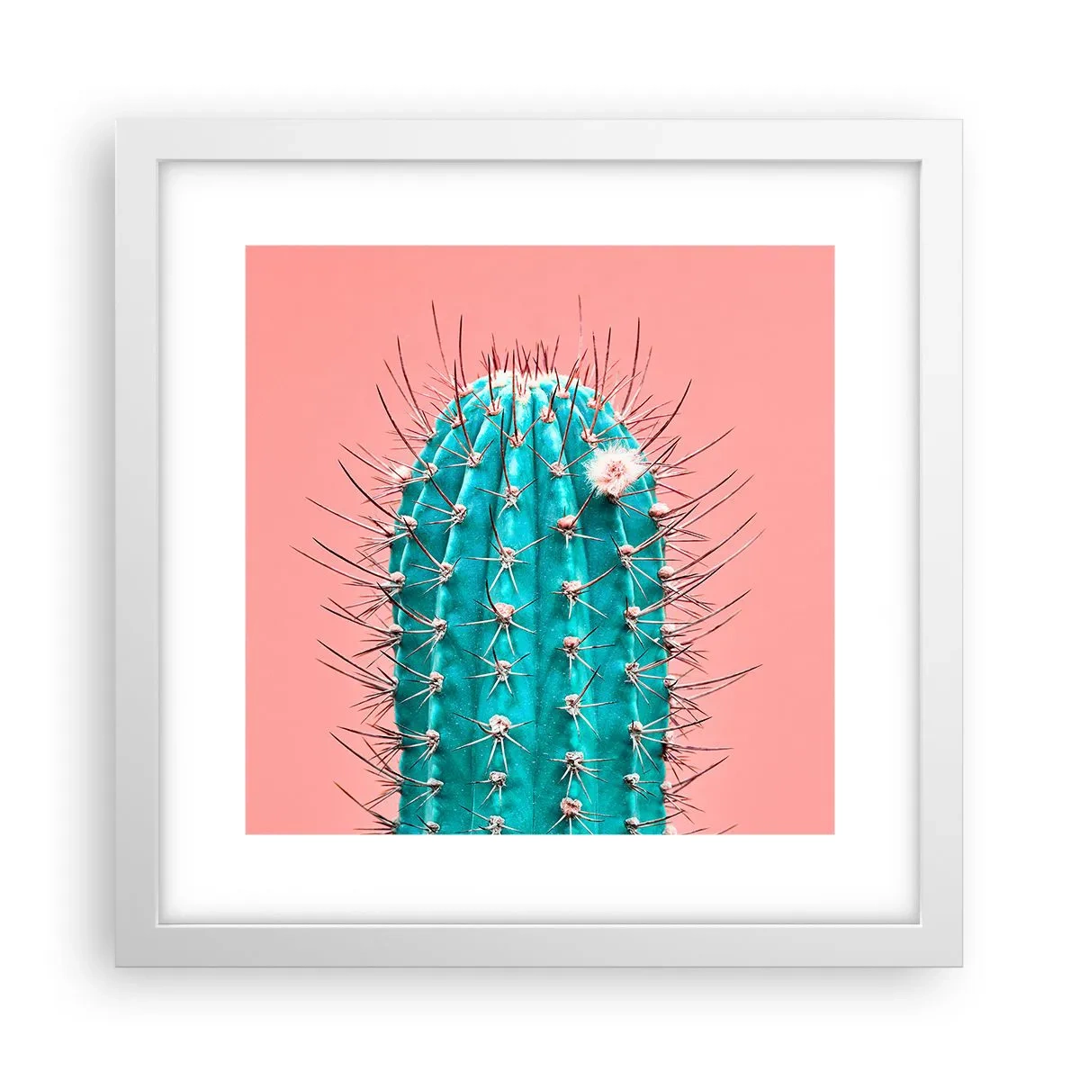 Poster in cornice bianca - Stai attento - 30x30 cm