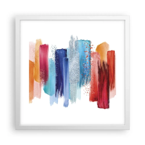 Poster in cornice bianca - In alto e in basso - 40x40 cm