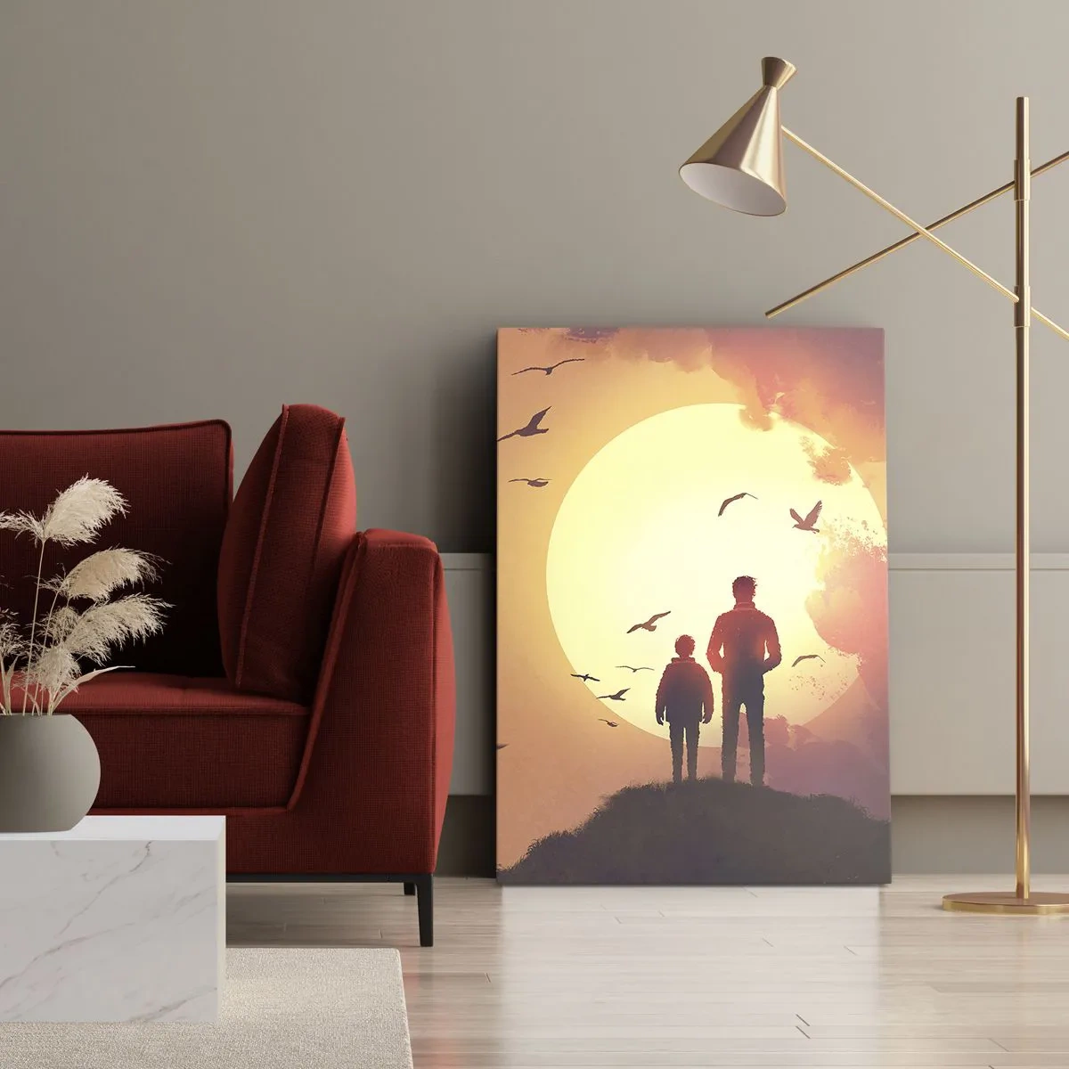 Quadro su tela - Stampe su Tela - Faccia a faccia con il sole - 45x80 cm