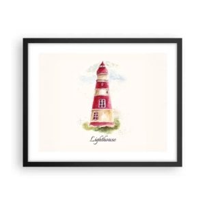 Poster in cornice nera - Attorno è sempre bel tempo - 50x40 cm