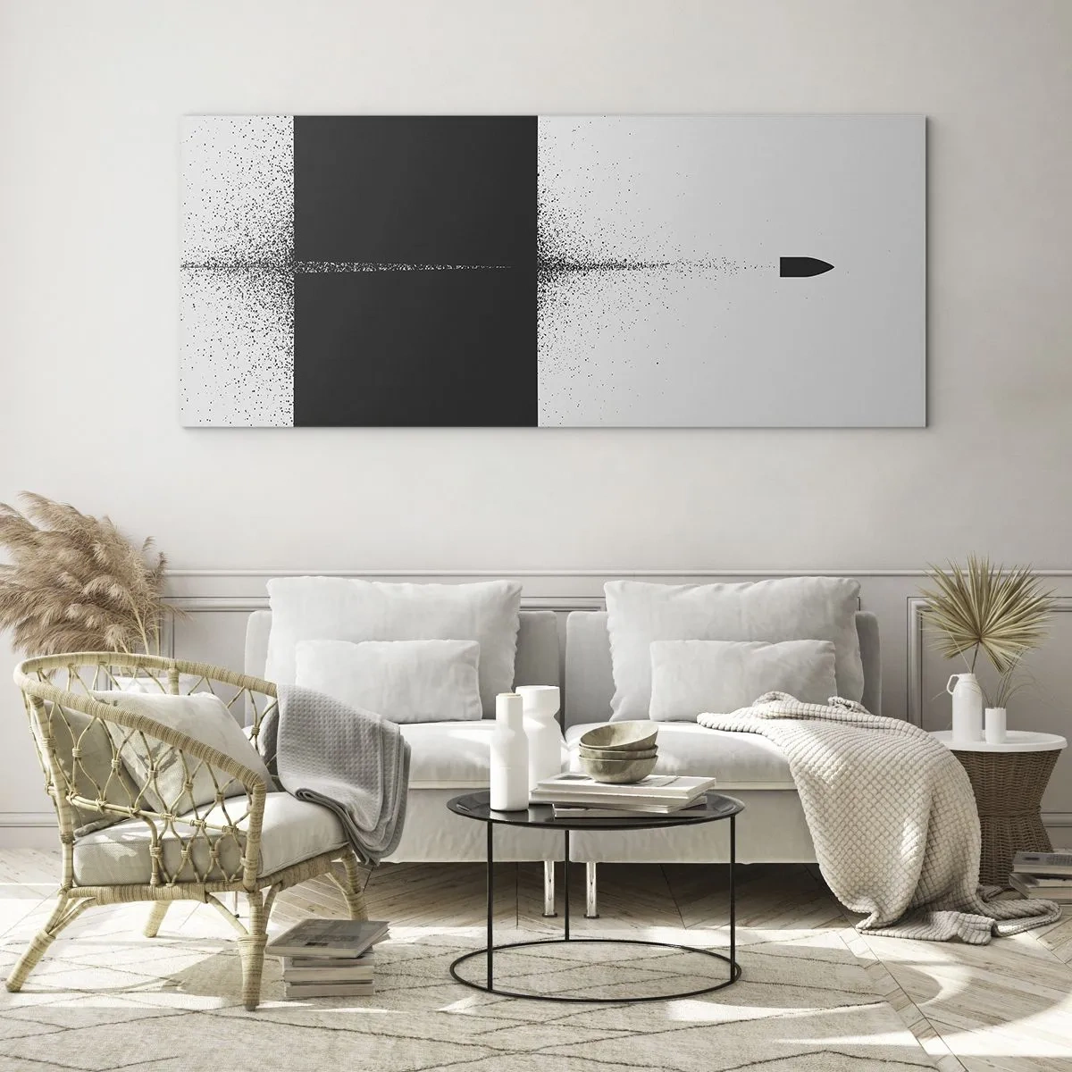 Quadro su vetro - Dritto allo scopo - 90x30 cm