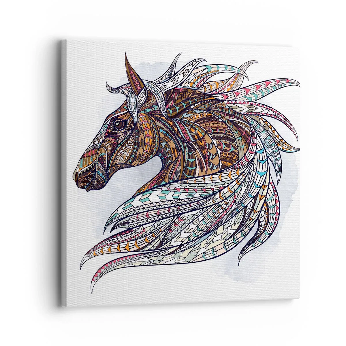 Quadro su tela - Stampe su Tela - Il destriero del guerriero celtico - 30x30 cm