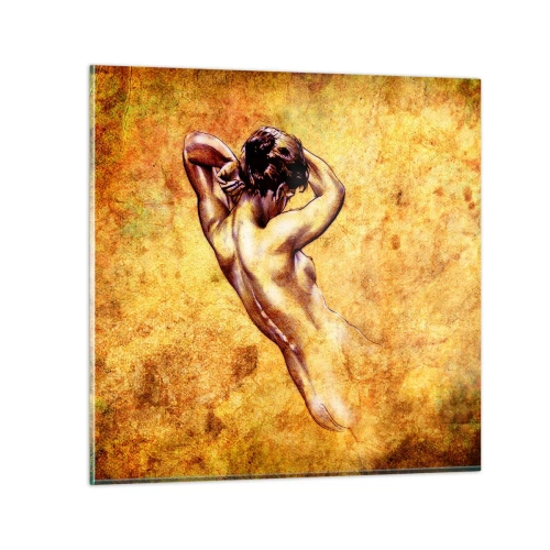 Quadro su vetro - Nuda, ma sempre misteriosa - 70x70 cm