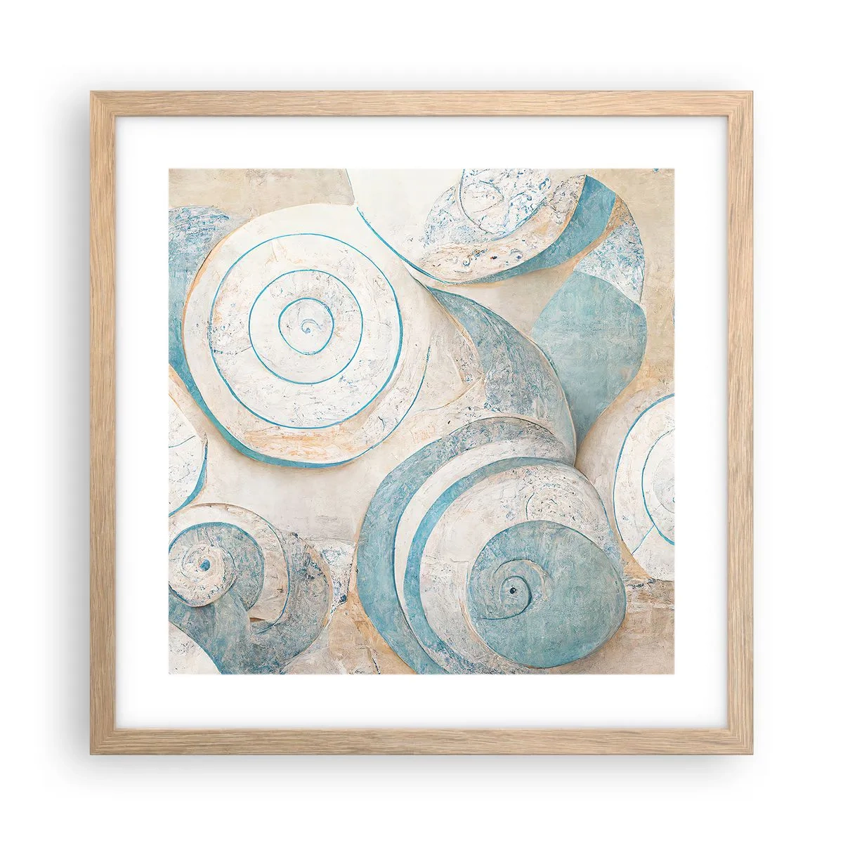 Poster in cornice rovere chiaro - Cosa nasconde la chiocciola? - 40x40 cm