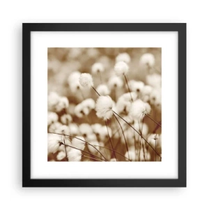 Poster in cornice nera - Campo di morbidezza - 30x30 cm