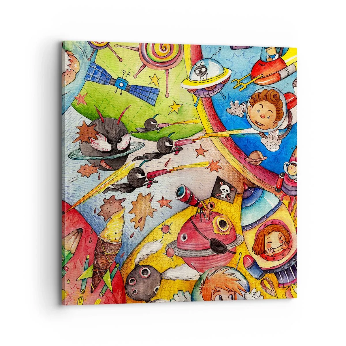 Quadro su tela - Stampe su Tela - La grande avventura nel cosmo - 70x70 cm