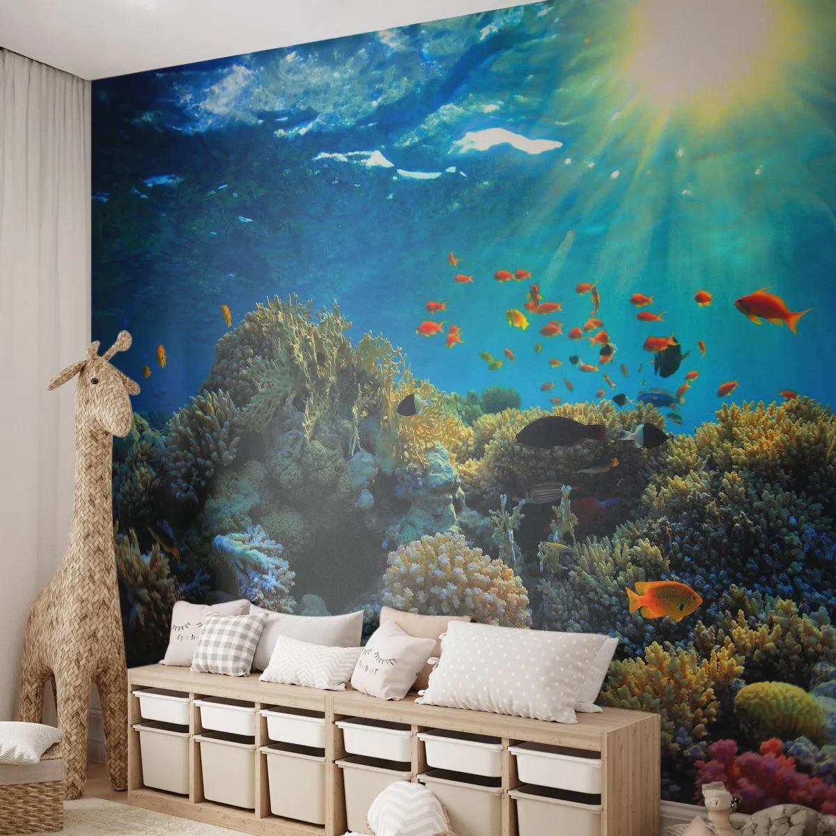 Fotomurali Premium Canvas - Tesori sotto al mare - barriera corallina, Oceano, Marittimo - 200x140 cm