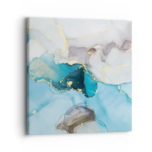 Quadro su tela - Stampe su Tela - Studio di incontro tra grigio e turchese - 30x30 cm