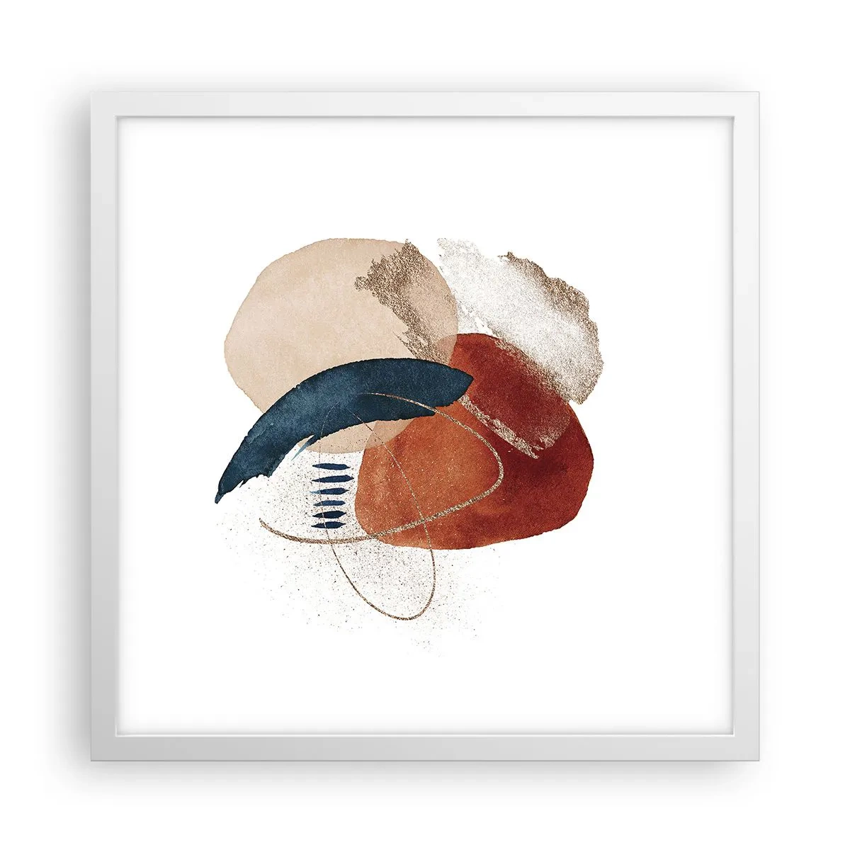 Poster in cornice bianca - Composizione ovale - 40x40 cm