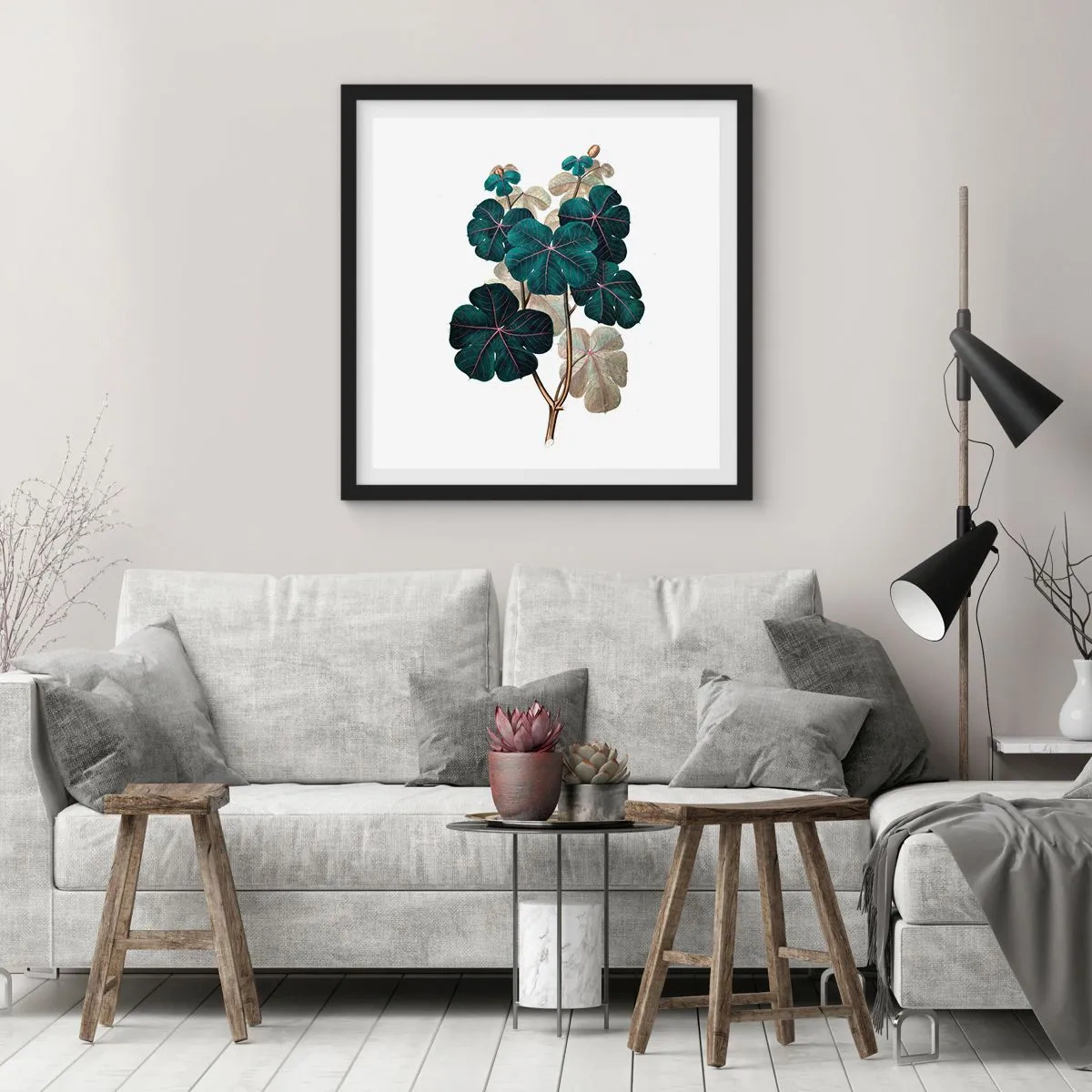 Poster in cornice nera - Dal vecchio erbario - 50x50 cm